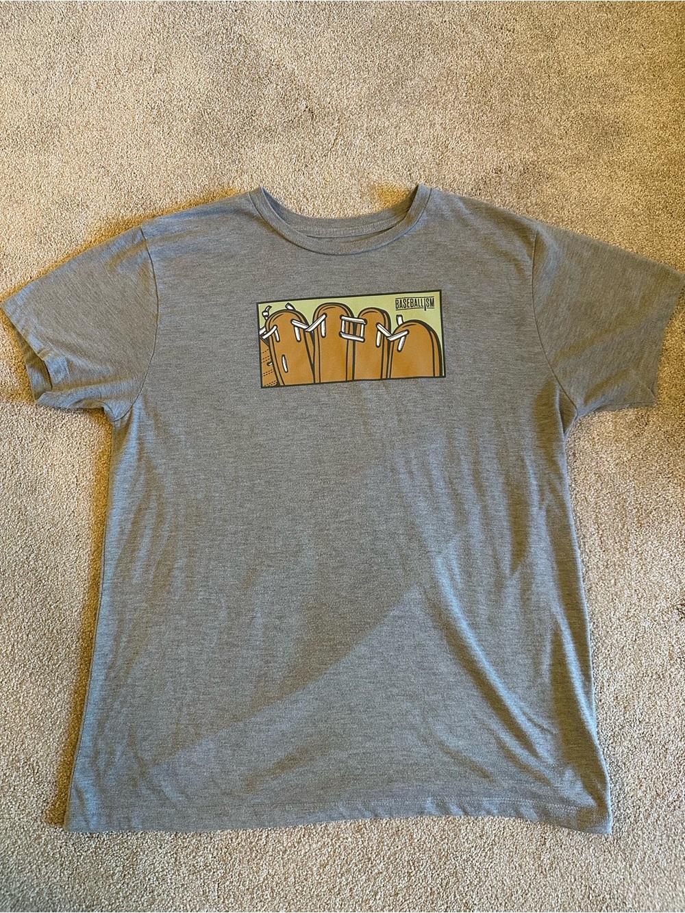 BASEBALLISM Graphic Tee in Heather Gray “MOM” Women’s XL